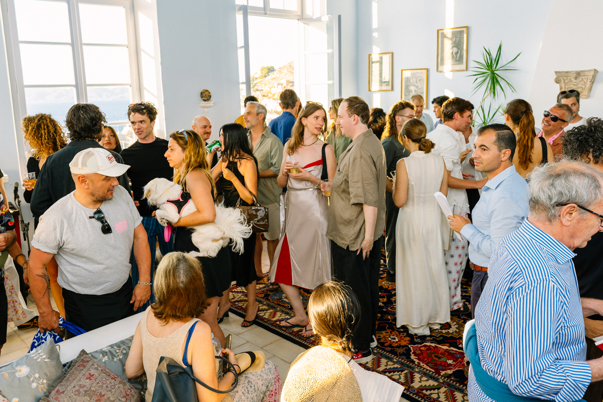Stephan Colloredo-Mansfeld and curator Ekaterina Juskowski host Open House at the Old Carpet Factory, Hydra in June 2025
