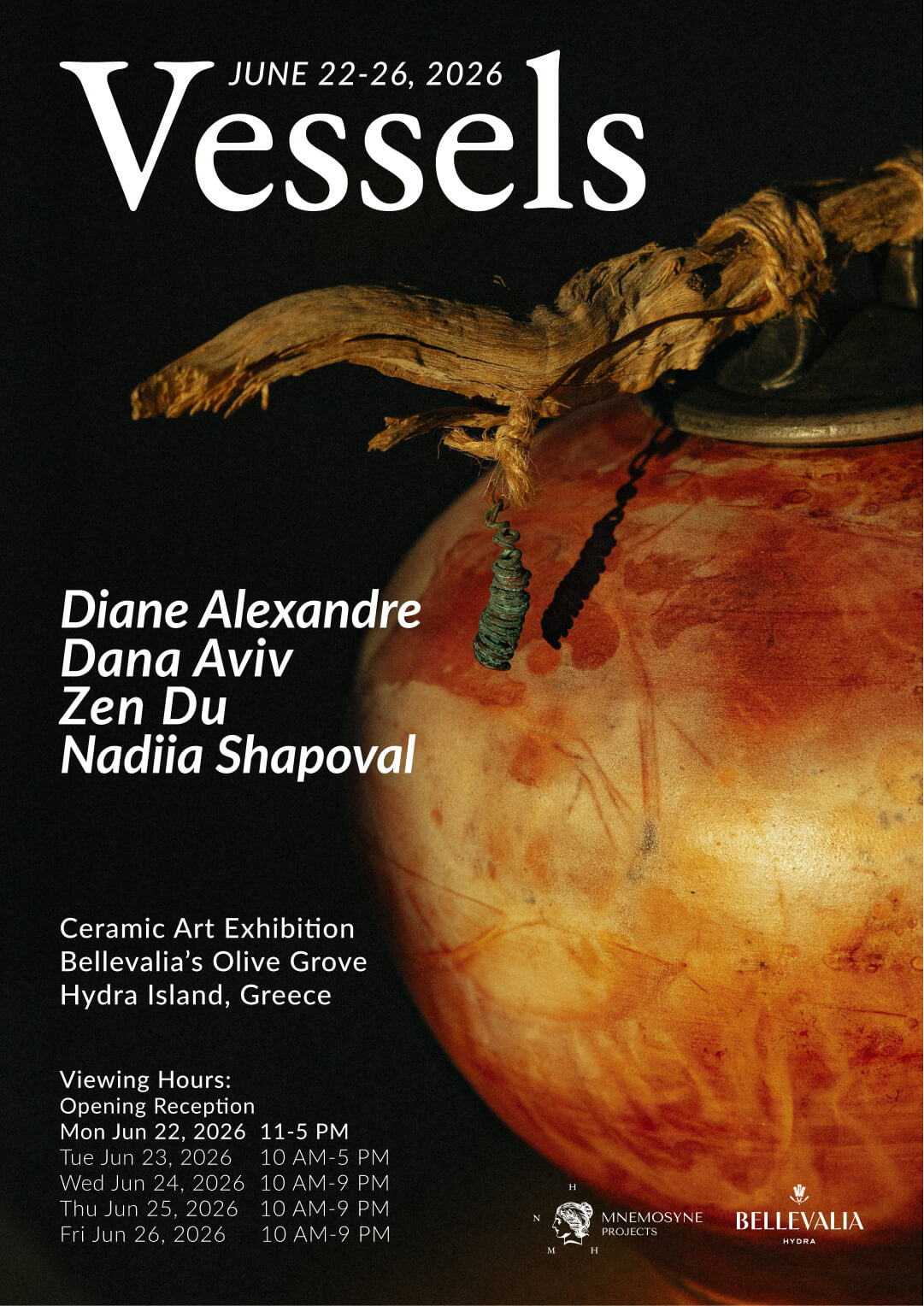 Vessels exhibition event poster